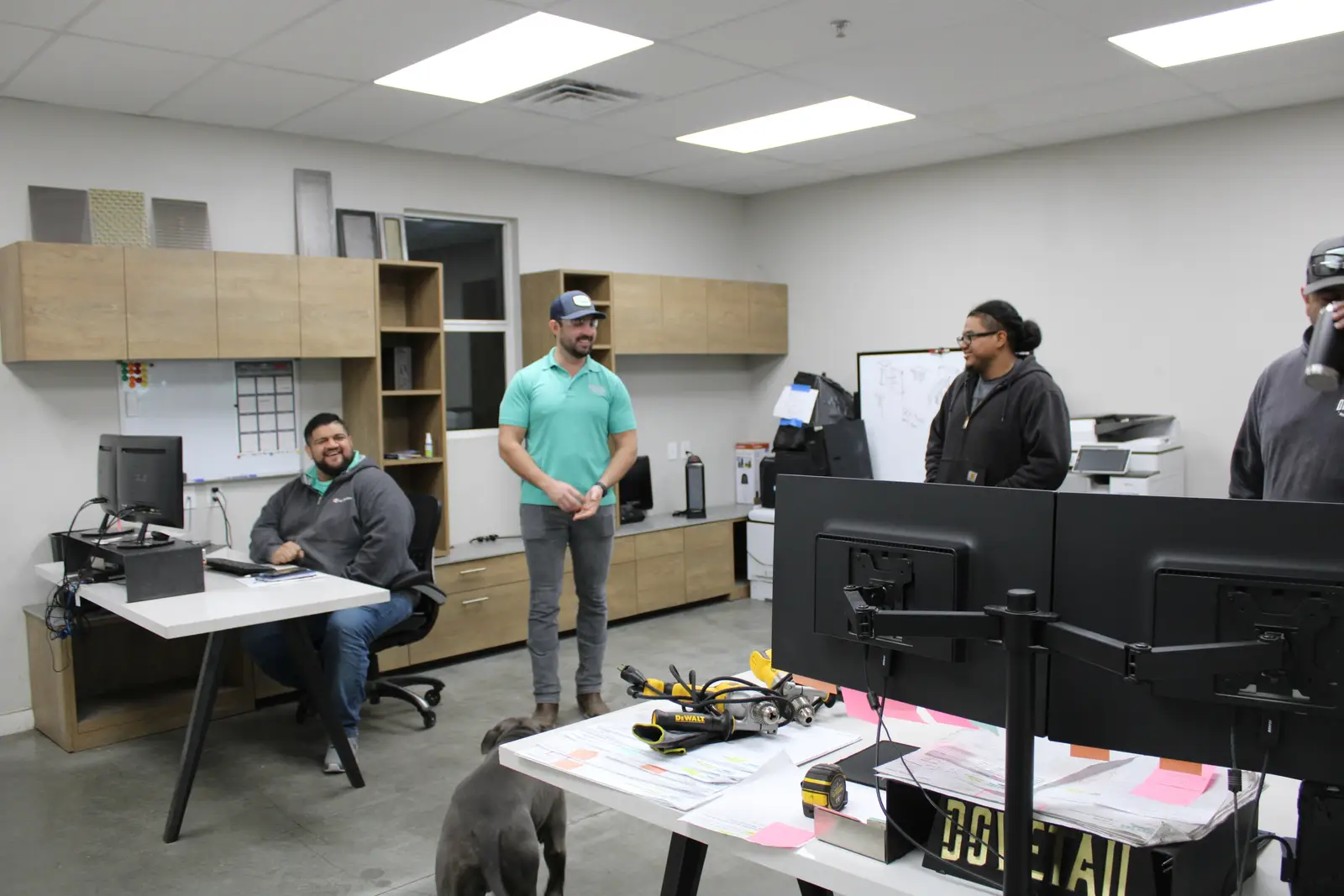 Dovetail engineering and drafting team at work in the Del Valle office